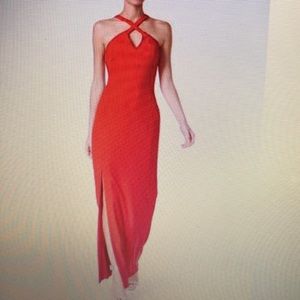 Calvin Klein Keyhole Sleeveless Gown